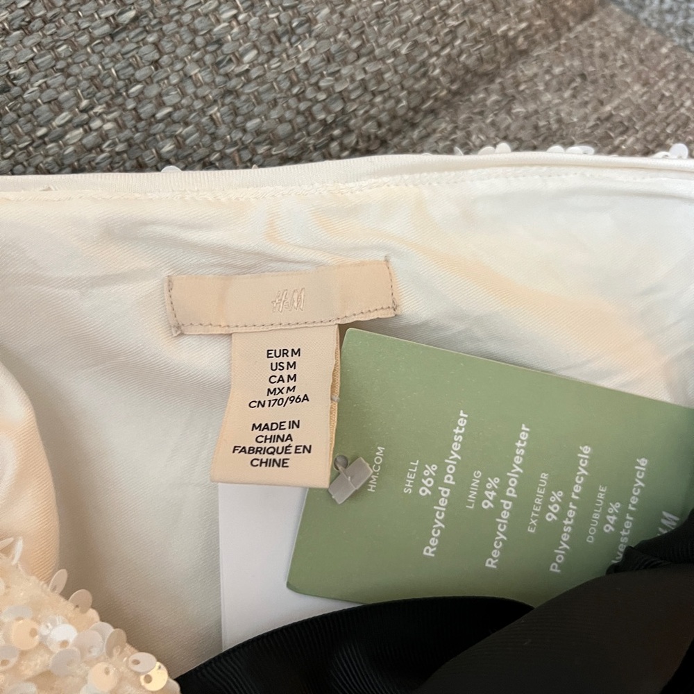 H&M White Sequin Dress L - Picture 5 of 5